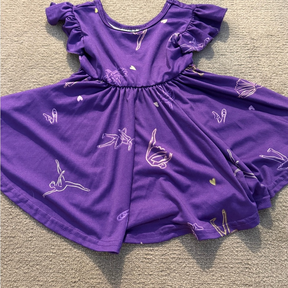 ⭐️3 for $25⭐️Dot Dot Smile Purple Dress with Dance Design